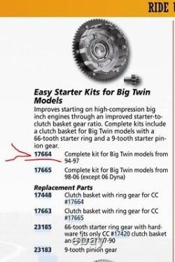 17664 Complete Clutch Easy Starter Kit Harley Davidson Evo BT 1994-1997