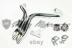 1984-2014 Harley LAF 2 Drag Pipes Exhaust Softail Touring Dyna Sportster