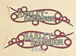 1987 1992 Harley EVO OEM Softail FXSTC Fuel Tank Decals Part 14145-86 14146-86