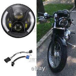 7 inch LED Headlight For Harley Cafe Racer Road King Street Glide Softail FLST