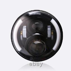 7 inch LED Headlight For Harley Cafe Racer Road King Street Glide Softail FLST