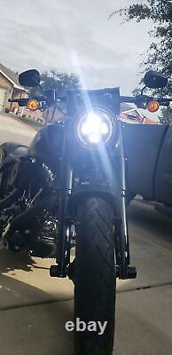 7 inch LED Headlight For Harley Cafe Racer Road King Street Glide Softail FLST