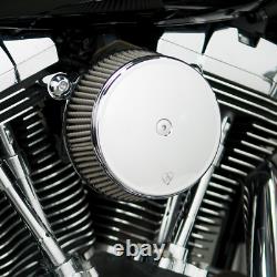 Arlen Ness Stainless Steel Chrome Big Sucker Air Cleaner Kit 93-99 Harley Evo