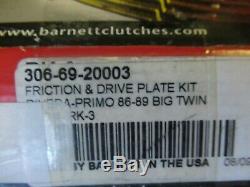 Barnett Friction + Steel Clutch Kit Harley Evo 1986-89 Rivera Primo Belt Drive