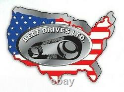 Belt Drives LTD Negro 2 Cinturón Conducir Kit para Harley 07-15 Flh Flt