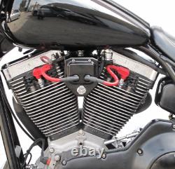 Black Billet Motor Mount & Coil Cover Kit For Harley Evo Big Twin 80-113