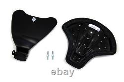 Black Leather Solo Seat Mount Kit Replica Harley Sportster XL 2010+ Twin Cam Evo