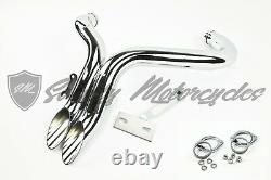 Chrome Exhaust Gaskets Harley Davidson LAF 2 Drag Pipes Sportster 1984-2014 HD