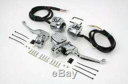 Chrome Handlebar Control Kit fits Harley Davidson evo twin cam 9/16 bore 22-0823