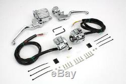 Chrome Handlebar Control Kit fits Harley Davidson evo twin cam 9/16 bore 22-0823