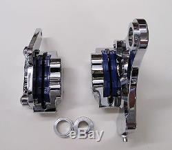 Dna Chrome 4-piston Front & Rear Brake Caliper Kit For 87-99 Softail Evo Harley