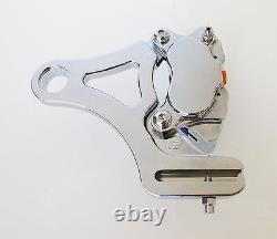 Dna Chrome 4-piston Rear Brake Caliper Kit For 87-99 Harley Softail Evo Chopper