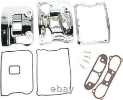 Drag Specialties 1 Chrome EVO Big Twin Rocker Box Kit 84-91 Harley Dyna Touring