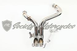 Exhaust Harley Davidson LAF 2 Drag Pipes Sportster 1200 1984-2014 Polished Cone