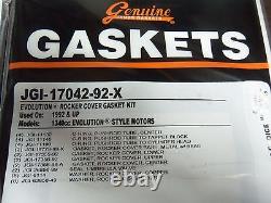 HARLEY EVO 1992 99 top rocker box covers gasket set OF 2 with metal JAMES GASKETS