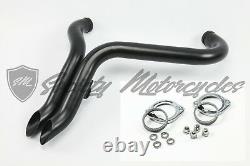 Harley Davidson 1.75 883 Black Drag Pipes LAF Gasket Flange Kit Softail Chopper