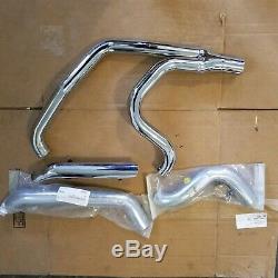 Harley Davidson EVO Header Pipe Kit 5 to 8 inch 2 into 1 Exhaust Pipe CHROME