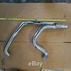 Harley Davidson EVO Header Pipe Kit 5 to 8 inch 2 into 1 Exhaust Pipe CHROME