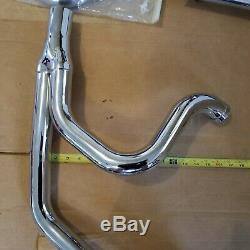 Harley Davidson EVO Header Pipe Kit 5 to 8 inch 2 into 1 Exhaust Pipe CHROME