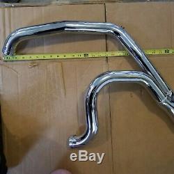 Harley Davidson EVO Header Pipe Kit 5 to 8 inch 2 into 1 Exhaust Pipe CHROME