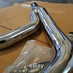 Harley Davidson EVO Header Pipe Kit 5 to 8 inch 2 into 1 Exhaust Pipe CHROME