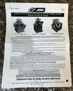 Jims 1432 Case Bore Tool Upgrade Kit, Harley Davidson Evo's'84-'99, New In Box