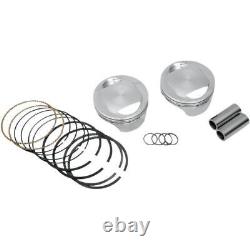 KB. 005 Over/3.503 Bore/80 Flat Top Piston Kit 1989-1998 Harley EVO KB258.005