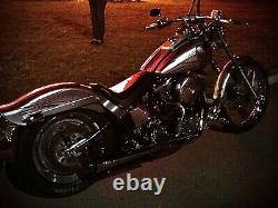 Kit Complet Carrosserie Harley Davidson Softail 1340 Evo Tete De Mort Flaming