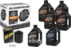 Maxima Oil Change Kit 20W50 Mineral Black for 84-99 Harley Davidson Evo Big Twin