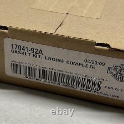 NOS Complete Engine Motor Gasket Kit for Harley Davidson OEM 17041-92A EVO