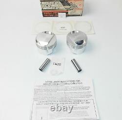 Nos Wiseco 1984-1999 Harley Davidson 1340 Evo Big Twin Piston Kit K1666