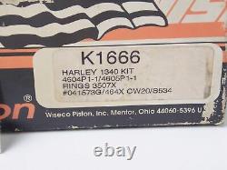 Nos Wiseco 1984-1999 Harley Davidson 1340 Evo Big Twin Piston Kit K1666