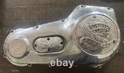 OEM 1989-93 Harley EVO DYNA Softail FXR Chrome Outer Primary Cover Live To Ride