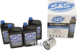 S&S 20W50 Synthetic Engine Oil Change Kit fits 84-17 Harley Evo Dyna Softail Xl