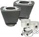 S&S 84-99 EVO BT withStock Heads 3-1/2 Bore Cylinder/Piston Kit Wrinkle Black