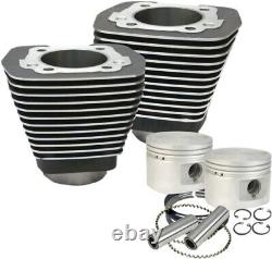S&S CYCLE 910-0182 Wrinkle Black Cylinder & Piston Kit 80 for 84-99 Evo