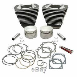 S&S Cycle 91-7711 Cylinder & Piston Kit 89 for Harley 84-'99 Evo Big Twin Black