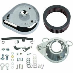 S&S Cycle Chrome Tear Drop Air Cleaner Kit for 1993-99 Harley Evo Big Twin E/G