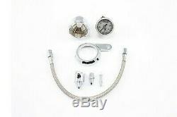 Sifton 1.5 Rocker Oil Pressure Gauge Kit 0-60psi Harley 1984-99 Evo Evolution