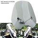 Smoked Motorcycle WindScreen 7/8'' Handlebars Motorbike Windshield Deflector Kit