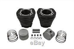 Vtwin Evo Black Cylinder 8.51 Piston Kit Harley 84-98 FXST FLST FXR FLT FXD