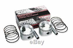 Wiseco K1667 Forged Dome Piston Kit, 101.020 Over, Harley Evo 80 C. I