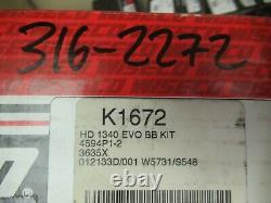 Wiseco Piston Kit K1672 Harley Hd Evo 88 1340 Big Bore 3.635 Inch Bore +. 010
