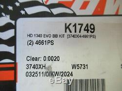 Wiseco Piston Kit K1749 Harley Hd Evo Bt 1340 Big Bore 3.740 Inch Bore
