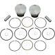 Wk0215ps Pistn Kt Trkr Evo Flatstd Kit Pistone Harley Fxef 1340 Fat Bob 1985